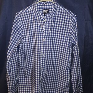 Lands' End Boy's Checkered Blue Shirt